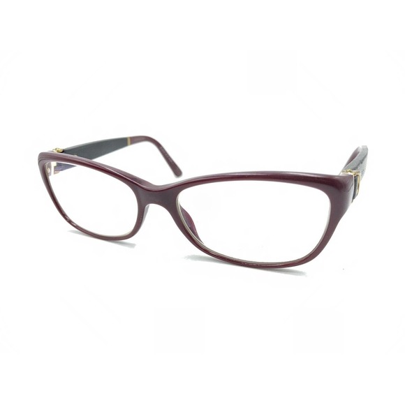 Gucci Burgundy Maroon Black Gold Eyeglasses Frames 53-16 140 Italy Designer - Picture 8 of 12